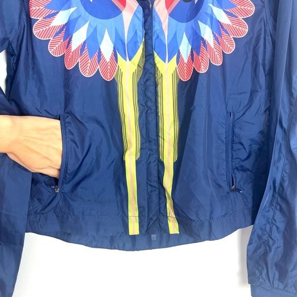 Farm Rio Tropical Bird Lightweight Colorful Windbreaker Track Jacket Size P - Picture 7 of 16